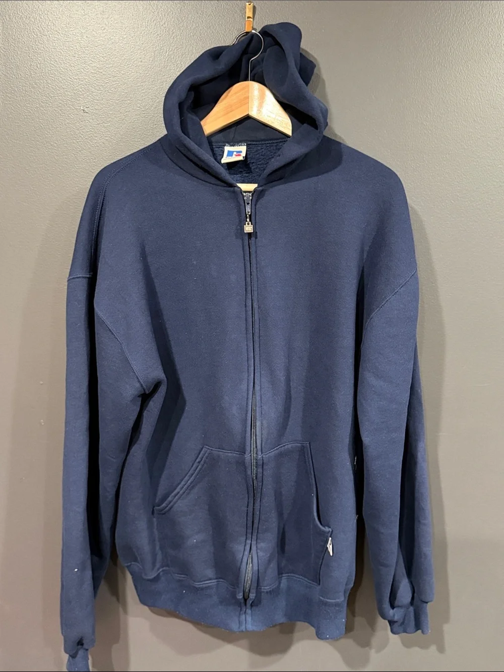 Russell Athletic Navy Full-Zip Hoodie Jacket